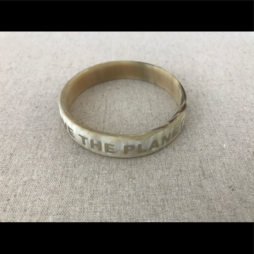 PONO BY JOAN GOODMAN RARE NATURAL HORN “SAVE THE PLANET” BRACELET